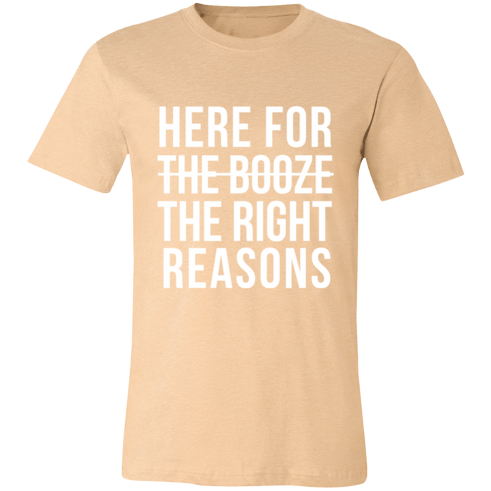 Here For The Right Reasons graphic t-shirt in Heather Sand Dune