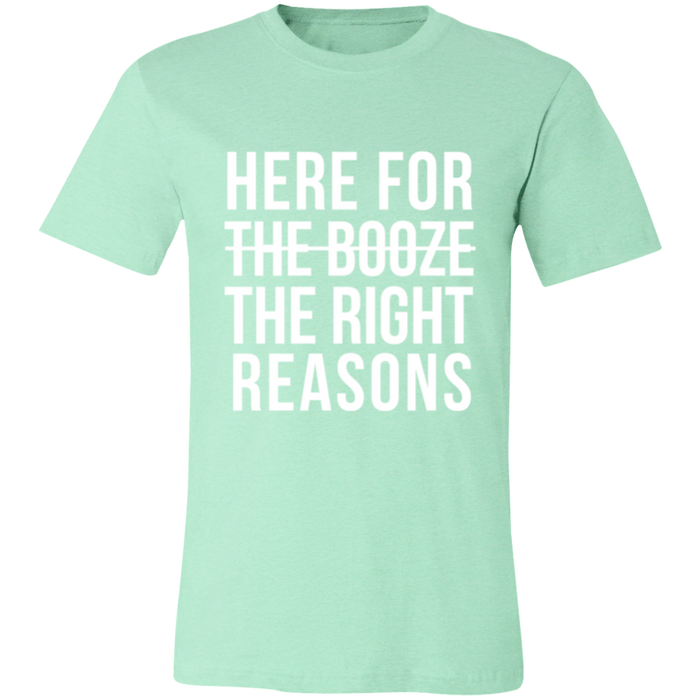 Here For The Right Reasons graphic t-shirt in Heather Mint