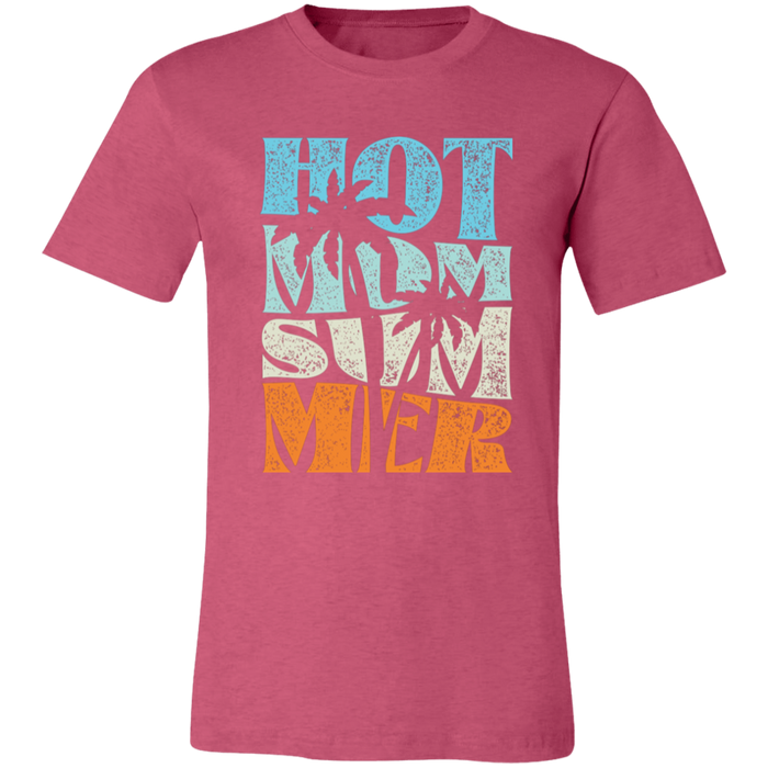 Hot Mom Summer graphic t-shirt in Heather Raspberry