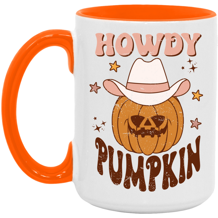 Howdy Pumpkin Country ceramic coffee mug