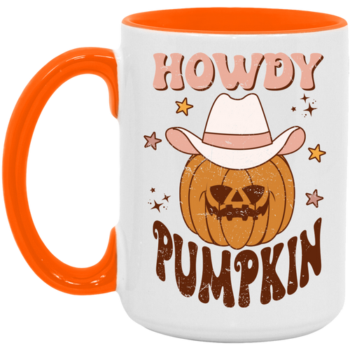 Howdy Pumpkin Country ceramic coffee mug