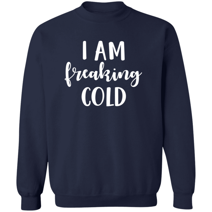 I Am Freaking Cold crewneck sweatshirt in Navy