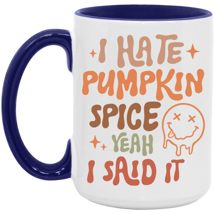 I Hate Pumpkin Spice ceramic coffee mug, product photo 7
