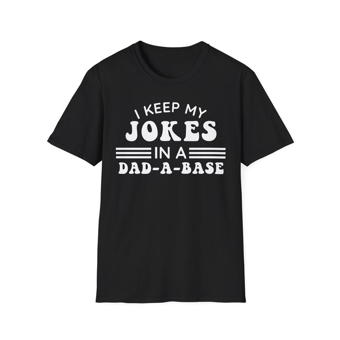 I Keep My Jokes In A Dad A Base graphic t-shirt, product photo 2