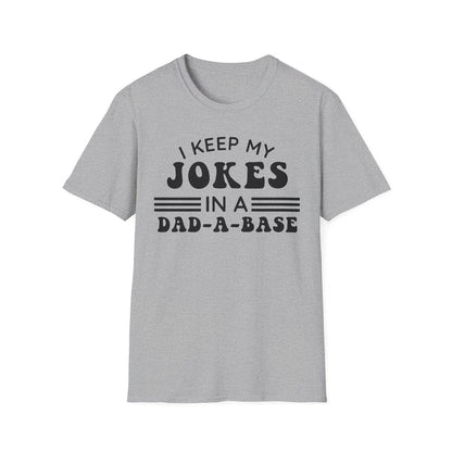 I Keep My Jokes In A Dad A Base graphic t-shirt, product photo 3