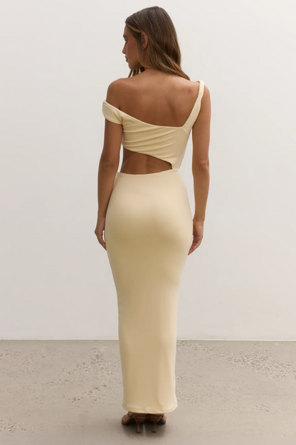 Elara Midi Dress - Lemon
