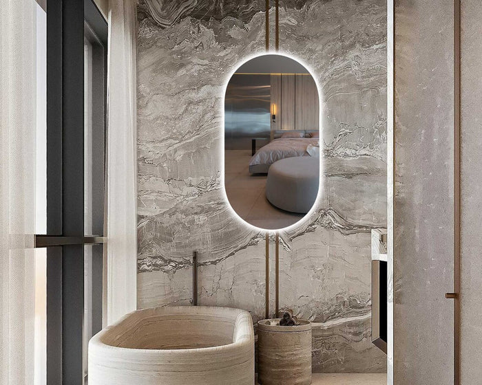 Instore Backlit Led Mirror For Washbasin With Touch Sensor & Dimmable (3 Lights Integrated)