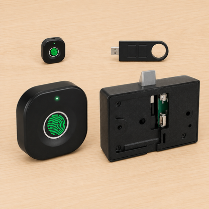 Intelligent Fingerprint Drawer Lock – 0.5s Fast Unlock, Rechargeable Electronic Lock for Private Storage