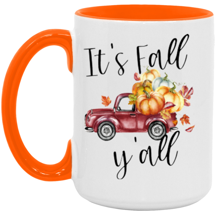 It's Fall Y'all ceramic coffee mug, product photo 2