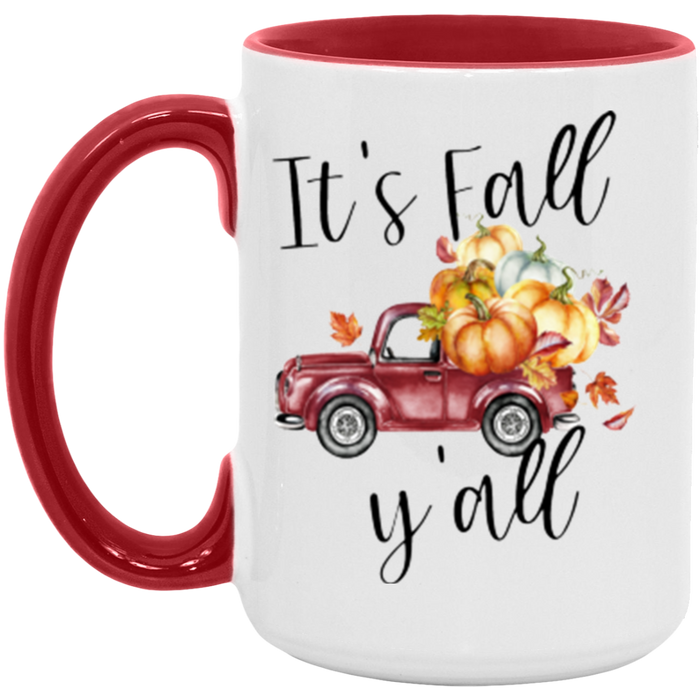 It's Fall Y'all ceramic coffee mug, product photo 3