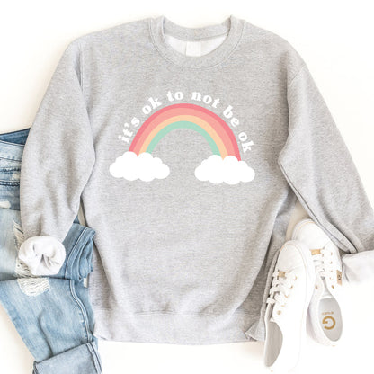 It's Ok To Not Be Ok crewneck sweatshirt, product photo 2