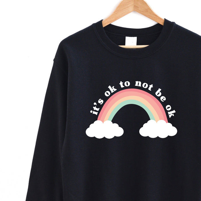 It's Ok To Not Be Ok crewneck sweatshirt, product photo 3
