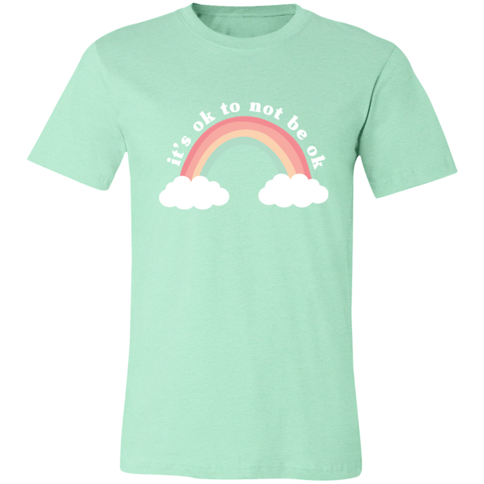 It's Ok To Not Be Ok graphic t-shirt in Heather Mint