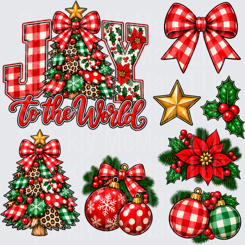 Joy to the World Christmas this is a 10 inch cut and stick UV Decal Sheet