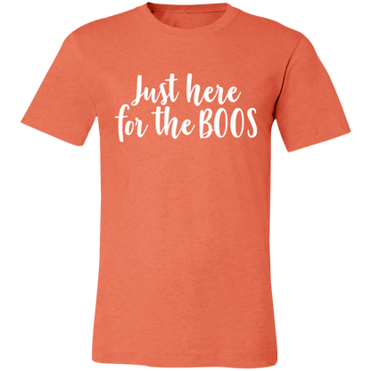 Just Here For The Boos graphic t-shirt in Heather Orange