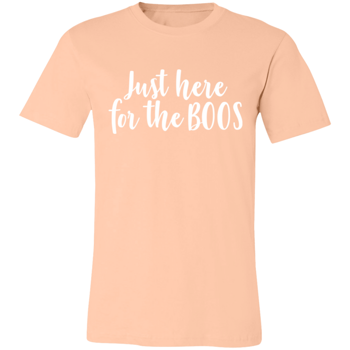 Just Here For The Boos graphic t-shirt in Heather Peach
