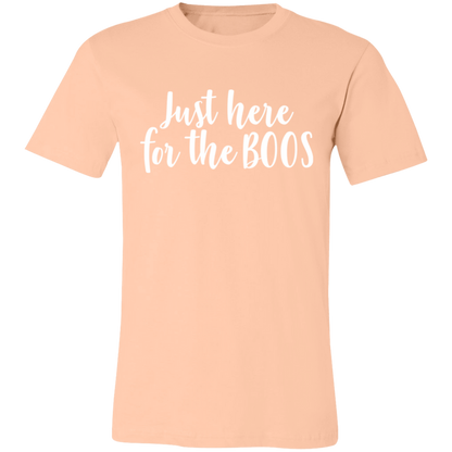 Just Here For The Boos graphic t-shirt in Heather Peach