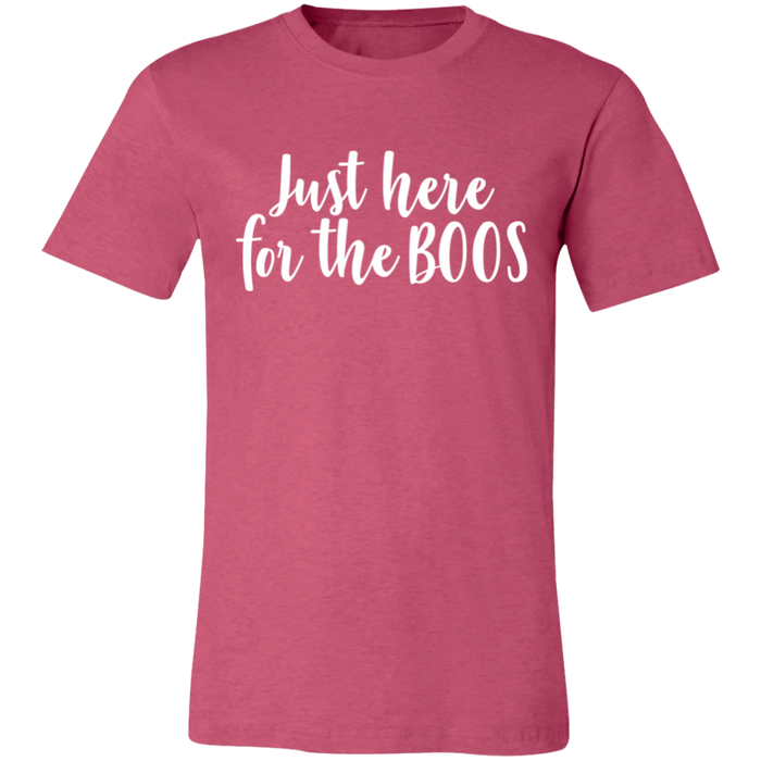 Just Here For The Boos graphic t-shirt in Heather Raspberry