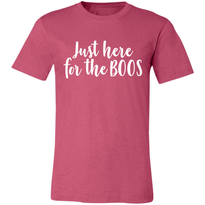 Just Here For The Boos graphic t-shirt in Heather Raspberry
