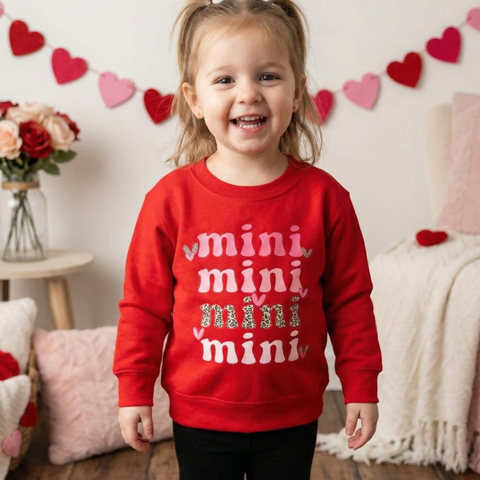 Mini 4x Valentine's crewneck sweatshirt, product photo 2