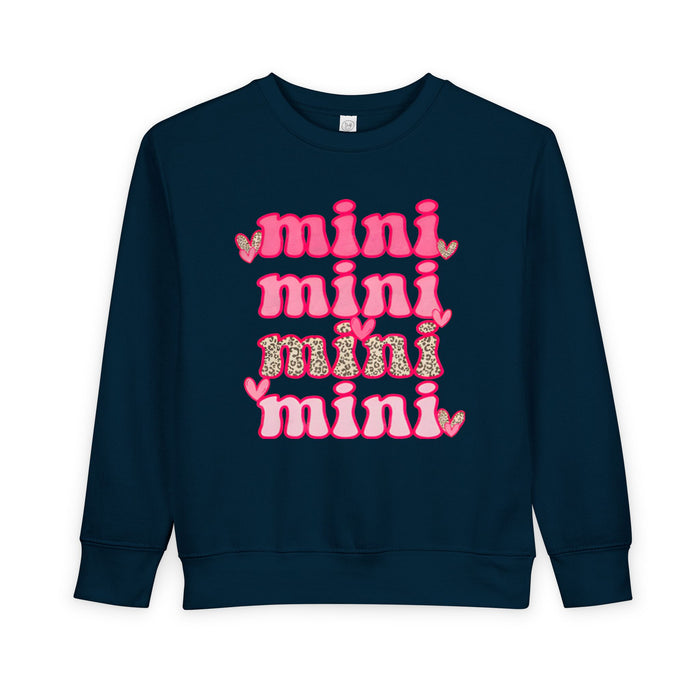 Mini 4x Valentine's crewneck sweatshirt in Navy