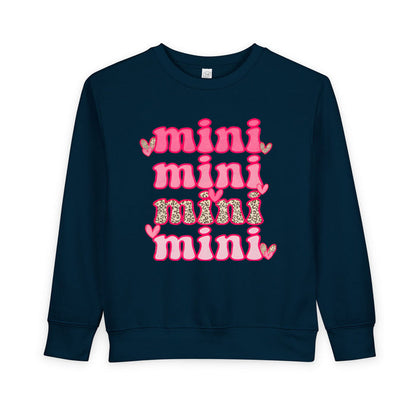 Mini 4x Valentine's crewneck sweatshirt in Navy