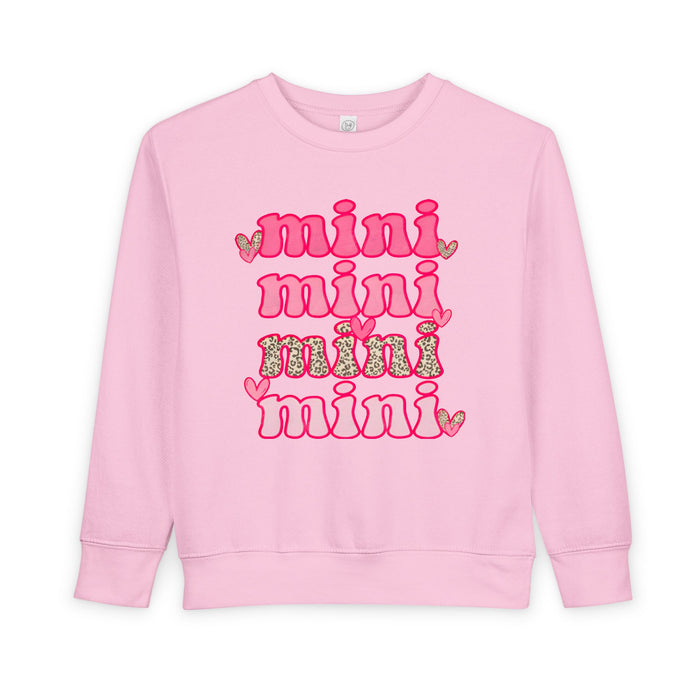 Mini 4x Valentine's crewneck sweatshirt in Pink