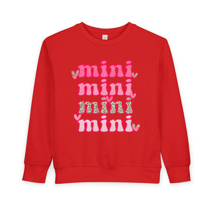 Mini 4x Valentine's crewneck sweatshirt in Red