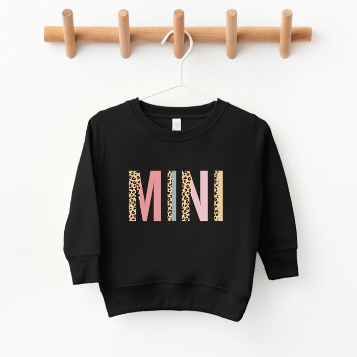 MINI Leopard and Pastel Color Block crewneck sweatshirt