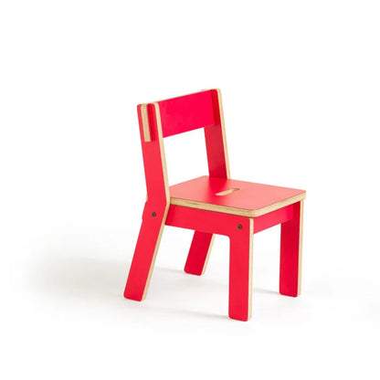 Kids Wooden Chair Red Colour or Durable Plywood Study Chair for Children