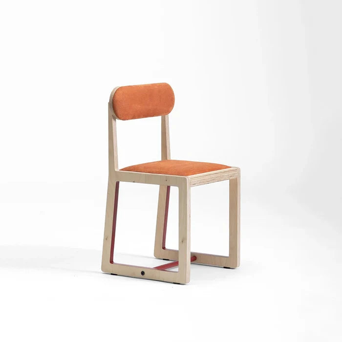 Kids Wooden Chair with Cushion Seat and Backrest or Modern Plywood Study Chair for Children