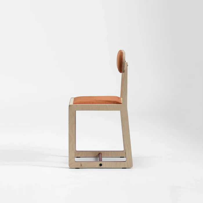 Kids Wooden Chair with Cushion Seat and Backrest or Modern Plywood Study Chair for Children