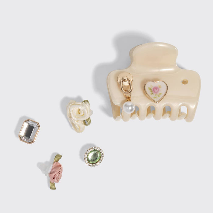 KitschPop™️ Cloud Clip 7pc Set Vintage - Pearlized Cream