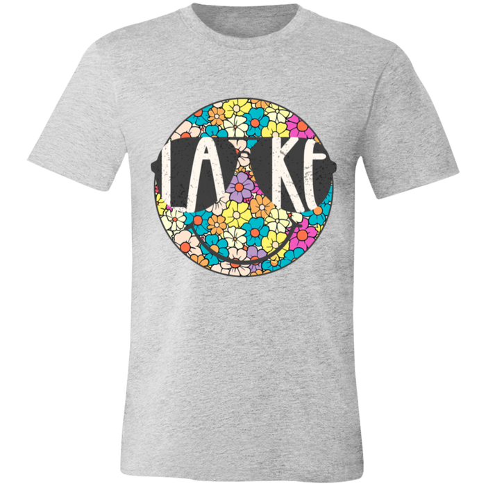 Lake Hippie Smiley graphic t-shirt in Athletic Heather