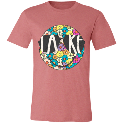 Lake Hippie Smiley graphic t-shirt in Heather Mauve