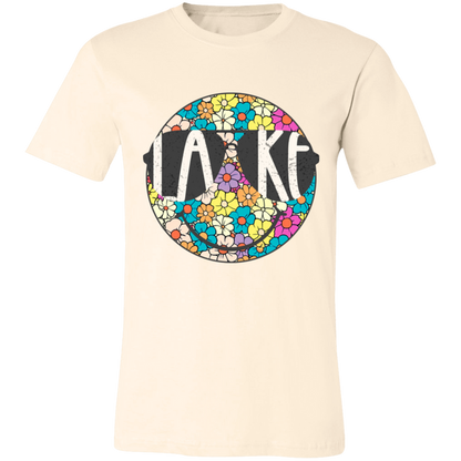 Lake Hippie Smiley graphic t-shirt in Natural