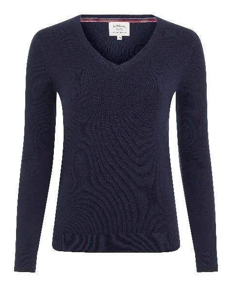 LeMieux Ladies Elite Crew Jumper - Navy - Ladies 8