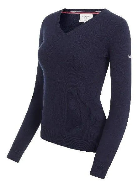 LeMieux Ladies Elite Crew Jumper - Navy - Ladies 8