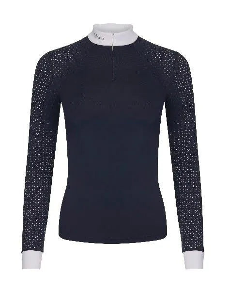 LeMieux Olivia Long Sleeve Show Shirt - Navy - Ladies 6