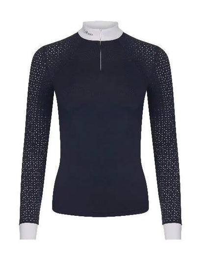 LeMieux Olivia Long Sleeve Show Shirt - Navy - Ladies 6