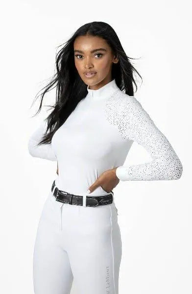 LeMieux Olivia Long Sleeve Show Shirt - Navy - Ladies 6