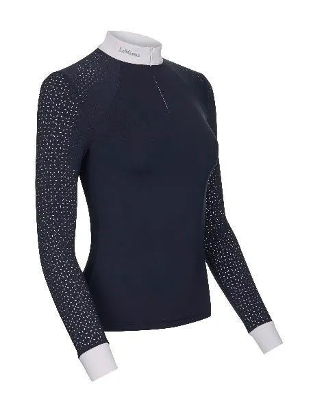 LeMieux Olivia Long Sleeve Show Shirt - Navy - Ladies 6
