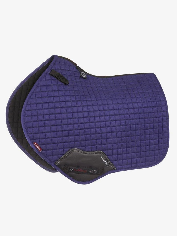LeMieux Suede Close Contact Square - Ink Blue - Small/Medium