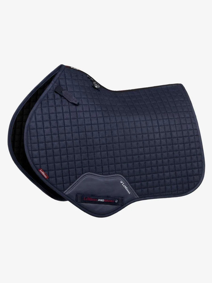 LeMieux Suede Close Contact Square - Navy - Small/Medium