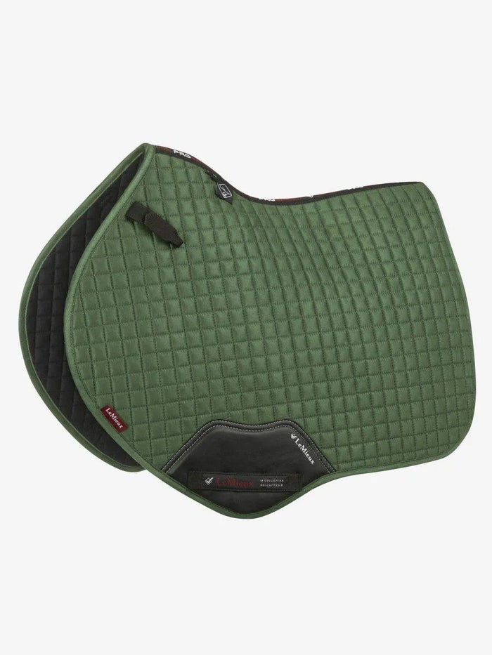 LeMieux Suede Close Contact Square - Hunter Green - Small/Medium