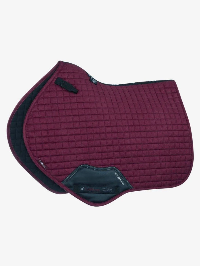 LeMieux Suede Close Contact Square - Mulberry - Small/Medium