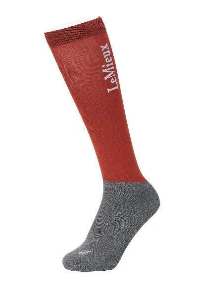 LeMieux Twin Pack Competition Socks - Burgundy - Small