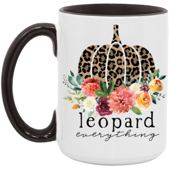 Leopard Everything Pumpkin ceramic coffee mug