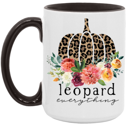 Leopard Everything Pumpkin ceramic coffee mug