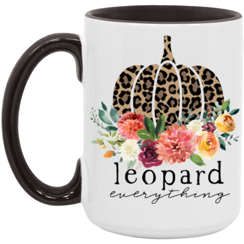 Leopard Everything Pumpkin ceramic coffee mug